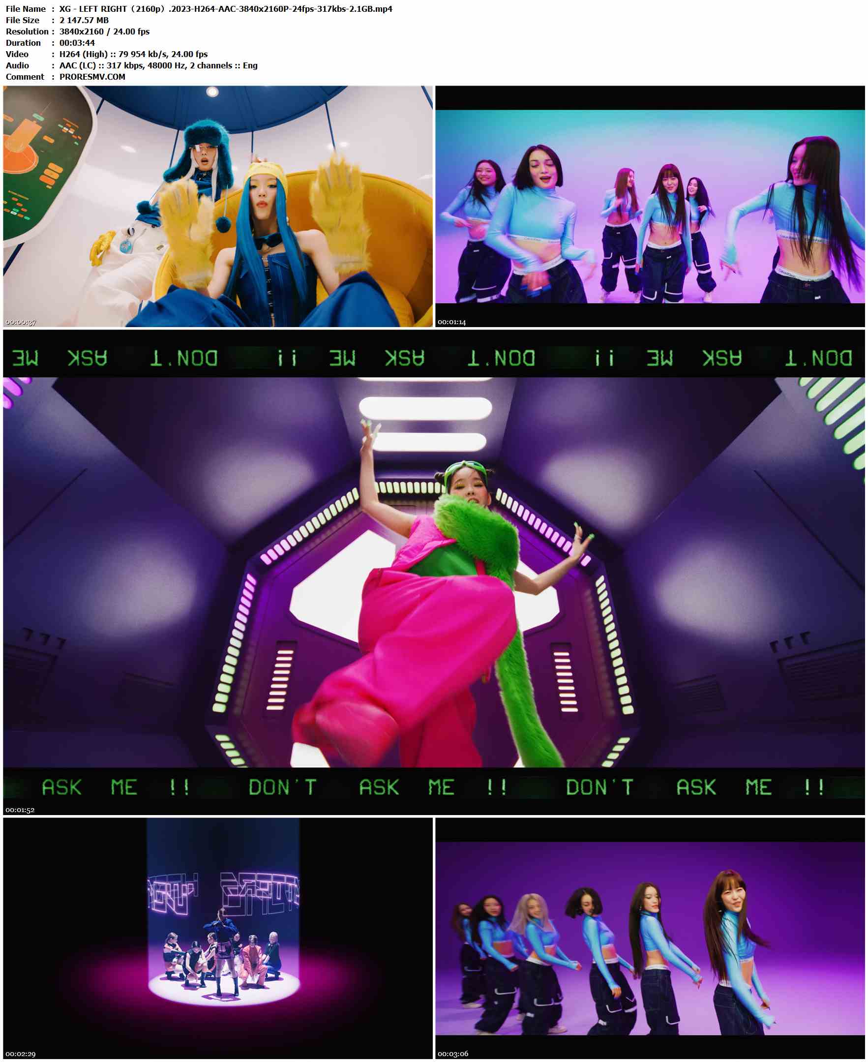 XG - LEFT RIGHT（2160p）.2023-H264-AAC-3840x2160P-24fps-317kbs-2.1GB官方MV_高清MV